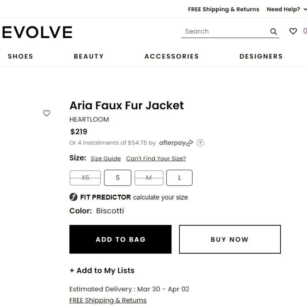 Women's Heartloom Aria Faux Fur Jacket - Sz. L - MSRP $219 - Picture 2 of 8